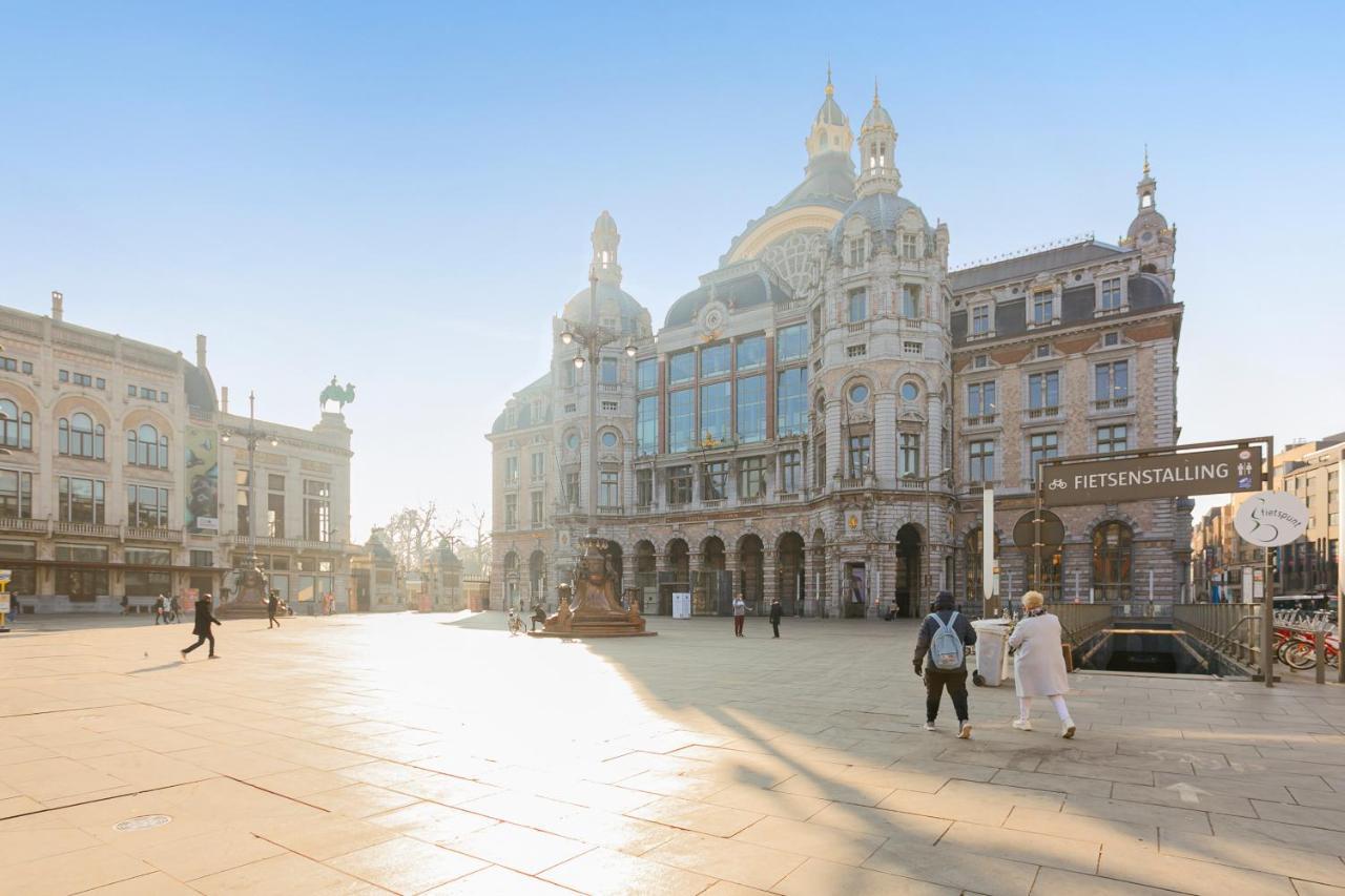 Studio In City Center With Terrace, Netflix - Wifi Antwerpen Buitenkant foto
